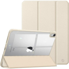 Fintie Hybrid Case for iPad 10th Generation 2022, iPad 10.9 Case - Īpaši plāns aizsargvāciņš ar caurspīdīgu aizmugurējo vāciņu un automātisku miega/modināšanas funkciju, bēšs