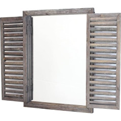 Зеркало FRANK FLECHTWAREN Original Window Effect Wooden Mirror Window 40 x 53 см, ширина в разложенном виде 69 см, оригинальный дизайн, зеркало идеально подходит для прихож