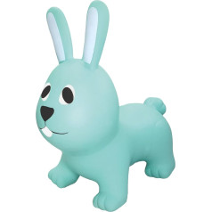 Gerardo's Toys Jumpy Bouncy Toy Rabbit Light Blue Aptuveni 58 cm - Piepūšamie dzīvnieki no 1 gada - Piepūšamie dzīvnieki lietošanai iekštelpās un ārpus telpām - iekļauts gaisa sūknis