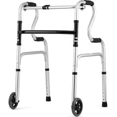 Wulove Rollator for Seniors - Складной алюминиевый роллатор, регулируемый по высоте, с 4 шипами и 2 колесами (ходунки без сиденья)