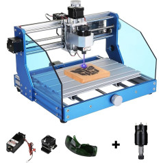 Mosticsmaker Mostics CNC 3018 Pro 2-in-1 ar 5,5 W jaudas moduli, metāla rāmis, koka frēzēšanas iekārta, CNC3018PRO gravēšanas iekārta (ar 5,5 W jaudas moduli)