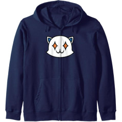 Fortnite Ghost Meowscles Cute Center Icon Hooded jaka ar kapuci, zila