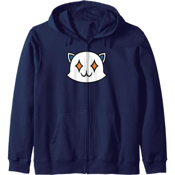 Fortnite Ghost Meowscles Cute Center Icon Hooded jaka ar kapuci, zila