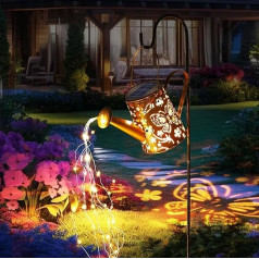 FLOWood Solarlampen für außen, Gartendeko für Draußen, Solarlampen Lichterkette Aussen, IP65 Wasserdicht Warmweißiß Solarleuchten Garten für Hofweg, Balkon, Terrasse, Vintage Deko（Schmetterling）