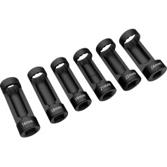 ZKTOOL 6 gab. 16MM 18MM 19MM 21MM 22MM 24MM SHOCK ABSORBER NUT SOCK SET SHOCK ABSORBER SHOCK ABSORBER NUT REMOVER TOOL komplekts