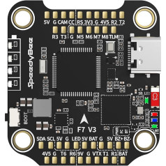 SPEEDY BEE V3 F7 skrydžio valdiklis Stack 30 x 30 Drone FC Wireless Betaflight konfigūracija, juoda dėžutė, be lydmetalio kištukas, WiFi, Bluetooth 3-6S 4 colių 5 colių FPV lenktynių dronas Cinelifter