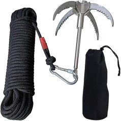 Sparklenut Grappling Hook, складной крюк для скалолазания, крюк для скалолазания с 4-мя захватами, когти для выживания из нержавеющей стали для кемпинг