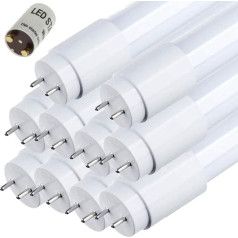 Sigmaled apgaismojums - LED TUBE 120cm 18W T8 G13 - Efektivitāte 2340 lm (130 lm/W) - Neitrāli balta gaisma 4000K - Aizstāj 36W neonu - Gaismas leņķis 300° - Komplektā ietilpst starter LED - 10 gab.