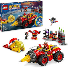 LEGO Sonic The Hedgehog Super Sonic vs. Egg Drillster, nuotykių vaizdo žaidimo rinkinys, dovana vaikams, rinkinys su Shadow ir Dr. Eggman berniukams ir mergaitėms nuo 8 metų 76999