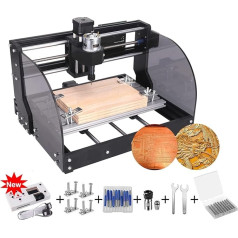 TwoWin Upgraded CNC 3018 Pro M CNC mašīna, 3 asu CNC gravēšanas mašīna, koka frēzēšanas komplekts, GRBL vadība, DIY plastmasas, akrila, PCB, PVC griešanas frēzēšanas mašīna ar bezsaistes kontrolieri