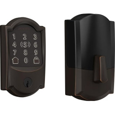 Schlage BE499WB CAM 716 Encode Plus WiFi slēdzene ar Apple Home atslēgu, bezatslēgas ieejas durvju slēdzene ar Camelot apdari, antīkā bronzas krāsā