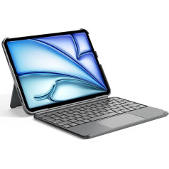 Inateck futrālis ar tastatūru, īpaši viegla tastatūra iPad 10 paaudzes, iPad Air 6 11 collu 2024, iPad Air 5/4 10,9 collu, iPad Pro 11 4/3/2/1 paaudzes, noņemams, ar skārienpaliktni, QWERTZ, KB04122