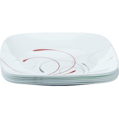 Corelle Square Splendor 10-1/4 collu šķīvju komplekts (6 gab.)