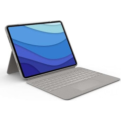 Logitech Combo Touch Keyboard Case ar noņemamu tastatūru iPad Pro 12,9 collu (5. paaudzes) Trackpad Click-Anywhere Smart Connector, itāļu izkārtojums QWERTY, smilšains