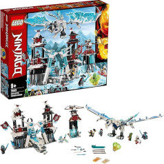 LEGO 70678 Ninjago Mūžīgā ledus cietoksnis, komplekts ar ledus pūķa rotaļlietu, Spinjitzu meistara spēļu komplekts