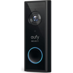 eufy Security, bezvadu kabeļtelevīzija Video-Türklingel Akku, 2K HD,Türklingel mit Kamera-Funktion,Gebührenfreie Nutzung,Personenerkennung,Audiofunktion,kinderleichte Installation (HomeBase 2 notwendig)