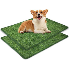 Ruiqas Mākslīgā zāle paklāji Pack of 2 Mākslīgā suņa suņa čurā zāles paklājs Potty Training Mat iekštelpām un ārpus telpām