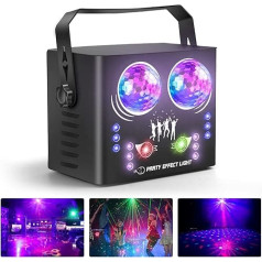 Disko bumba Disco Light Party Light, LED RGB gaismas DJ projektors Mūzikas kontrolēta DJ disko gaisma, DMX efekta prožektors KTV ģimenes salidojumam Kāzu dzimšanas dienai Helovīna Adventes kalendārs