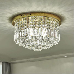 Saint Mossi Modern Crystal Gold lustra Modernā griestu gaisma Piekaramā griestu lampa ēdamistabai Vannas istaba Guļamistaba Dzīvojamā istaba 9 E14 Nepieciešamais augstums 28 cm x platums 50 cm