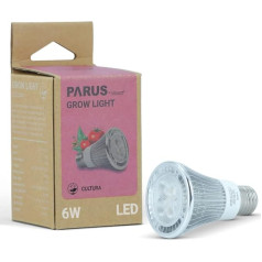 Parus by Venso LED augu lampa pilna spektra Cultura LED lampa E27 6 W 60° augšanas lampa augiem, piemēram, garšaugiem, dārzeņiem un ziedošiem augiem, Parus augu lampa LED pilna spektra augu gaisma