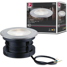 Paulmann Vanea 94748 LED āra gaisma iebūvēta grīdas gaisma jūras ūdens izturīga IP67 apaļa 160 mm 3000 K 15,5 W 800 lm 230 V silts balts alumīnijs