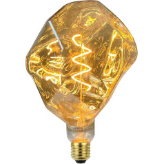 TIANFAN LED vintāžas spuldze 4 W Dimmable Polyhedron diametrs 150 mm Liela LED spuldze Dekoratīvā Edisona spuldze 220 V E27 (zelta krāsā)