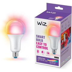 WiZ E27 LED lampas ar regulējamu baltu un krāsainu gaismu, 150 W, dimbars, 16 Mio. Farben, smarte Steuerung per App/Stimme über WLAN