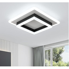 LED griestu gaisma 30 W 3250 LM melna Moderna dizaina griestu gaisma Kvadrātveida plakana guļamistabas lampa Ēdamgaldi galda lampa Biroja lampa Priekšnama lampa Griestu gaisma LED Cool White 6500 K