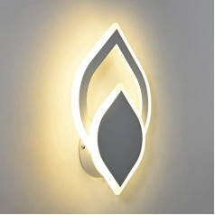 S'AFIELINA LED sienas lampa Rotējošs sienas apgaismojums Iekštelpu moderns, dimmējams, 3 gaismas krāsas Sienas apgaismojums Cool White Neutral Warm White Light Wall Spotlight for Bedroom Living Room Hallway (White, Pack of