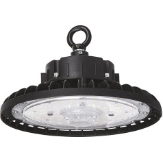 EMOS Professional Plus LED iekštelpu prožektors 100 W, IP65, rūpnieciska lampa, 120° gaismas leņķis, 17000 lm UFO iekštelpu apgaismojums/augstspuldze, neitrāli balta 4000 K, 50 000 stundu gaismas laiks, 30 cm kabelis,