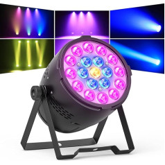 Rtktoup 19 x 15 W Zoom LED Par, RGBW 4 in 1 LED Par DMX 10/18/20CH ar skaņas aktivizētu LED skatuves gaismu lieliem skatuves priekšnesumiem, koncertiem, ballītēm, teātriem, Helovīnam, Ziemassvētkiem