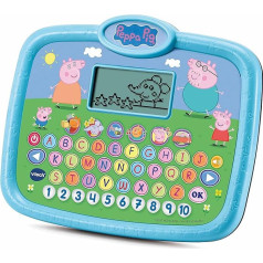 VTECH 80-546622 Peppa Pig mācību planšetdators, izglītojoša rotaļlieta bērniem no 3 gadu vecuma, apgūst burtus un ciparus, ESP versija (3480-546622), unikāls