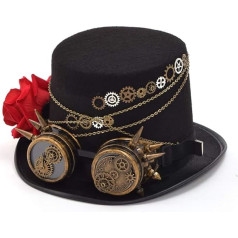 Blessume Unisex Steampunk Top Hat Cosplay Punk Party