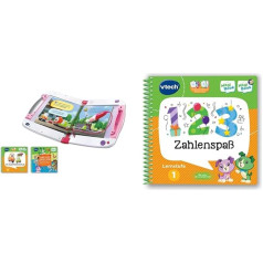 Vtech MagiBook v2 Pink Komplektā ir 2 mācību grāmatas - interaktīva mācību grāmatu sistēma sagatavošanai bērnudārzam un skolai - bērniem no 2 līdz 7 gadiem & 80-480704 - Magibook - 1. mācību līmenis