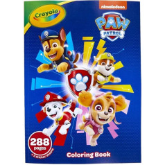 YYST Crayola Paw Patrol krāsojamā grāmata ar uzlīmēm, dāvana bērniem, 288 lappuses, 3, 4, 5, 6 gadi