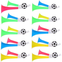 NUOBESTY Vuvuzela Stadium Horn Fan Cheer Horn Party Noise Maker Air Horn Loud Noise Maker for Football Party Carnival Sports Games 10 gab.