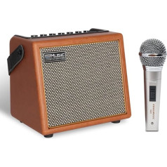 Coolmusic BP Sing Karaoke mašīna ar 1 mikrofonu, pārnēsājams Bluetooth skaļrunis ar OTG atbalsta USB, AUX, Rec, TWS, karaoke sistēma karaoke, ballītei, PA sistēma pieaugušajiem / bērniem