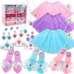 Mllepjdh Princess Dress Up Set Collection Princess Jewellery Box Toy Creative Stimulates