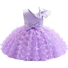 IMEKIS Bērnu bērnu bērnu meitene dzimšanas dienas kristību kleita bez piedurknēm princese tauriņš Ruffle Tutu ziedu kāzu svinību kleita eleganta formāla svētku balles kleita