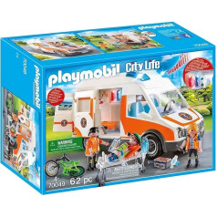 Playmobil City Life 70049 Ātrās medicīniskās palīdzības transportlīdzeklis ar gaismu un skaņu, no 4 gadiem un vecākiem