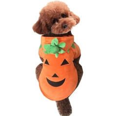 Mogokoyo Halloween suns suns kaķis ķirbju kostīms Pet Cosplay kostīms Silts apģērbs Fleece Hoodie rudens ziemai (XXL izmērs)