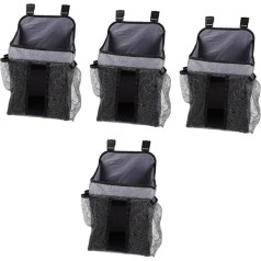 VICASKY Pack of 4 uzglabāšanas somas Nursery Storage Holder Changing Bag Essentials Storage Baskets Cooling Basket Iepirkumu grozs Nappy Bag Nappy Bag Fabric Hanging Nappy Cardboard Grey