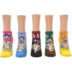 Everything Legwear Sailor Moon Characters Lowcut Socks (5 pāri) - sieviešu apavu izmērs 4-11, daudzkrāsains / Ocean Tides Medium, Ocean Tides