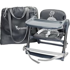 APRAMO FLIPPA Lunar Baby Toddler Salokāms pārnēsājams barošanas sēdeklītis bērniem no 6 mēnešiem līdz 3 gadiem, aptuveni 15 kg, ar siksnām un noņemamu paliktni