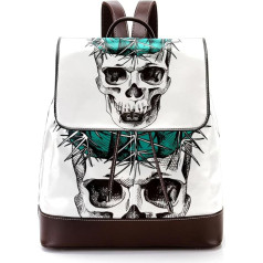 Skull Cactus Personalizētas skolas somas Grāmatu somas pusaudžiem Multicoloured 27x12.3x32cm mugursoma mugursomas, daudzkrāsains