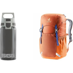 SIGG x deuter bērnu dzeramā pudele - Viva One Grey - Noplūdes droša - piemērota gāzētiem dzērieniem - var mazgāt trauku mazgājamā mašīnā - sportam un skolai - 0,5 L & deuter Junior bērnu mugursoma (18 L)