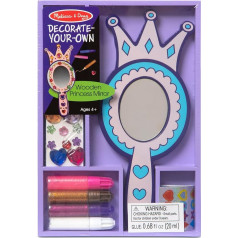 Sablon Melissa and Doug 3096 - Rokdarbu komplekts princeses spogulis ar spīdumiem, dārgakmeņiem, krāsām un līmi