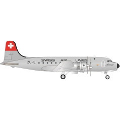 herpa Swissair Douglas DC-4 - ZU-ILI 1:200 mēroga kolekcijas modelis ar metāla pamatni