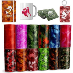 Ģeometriskas infuzīvās pārneses tintes loksnes 12 Pack 4,5 x 12 collu Plain Pre Printed Sublimation Paper for DIY Heat Pressing Cups T Shirts Coasters