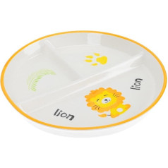 Yardwe Dinner Plate Split Dinner Plate Keramikas deserta salātu plate Galda vadības plate 3 nodalījumi Pārtikas pasniegšanas bļoda Plate virtuvei Yellow Baby Plate